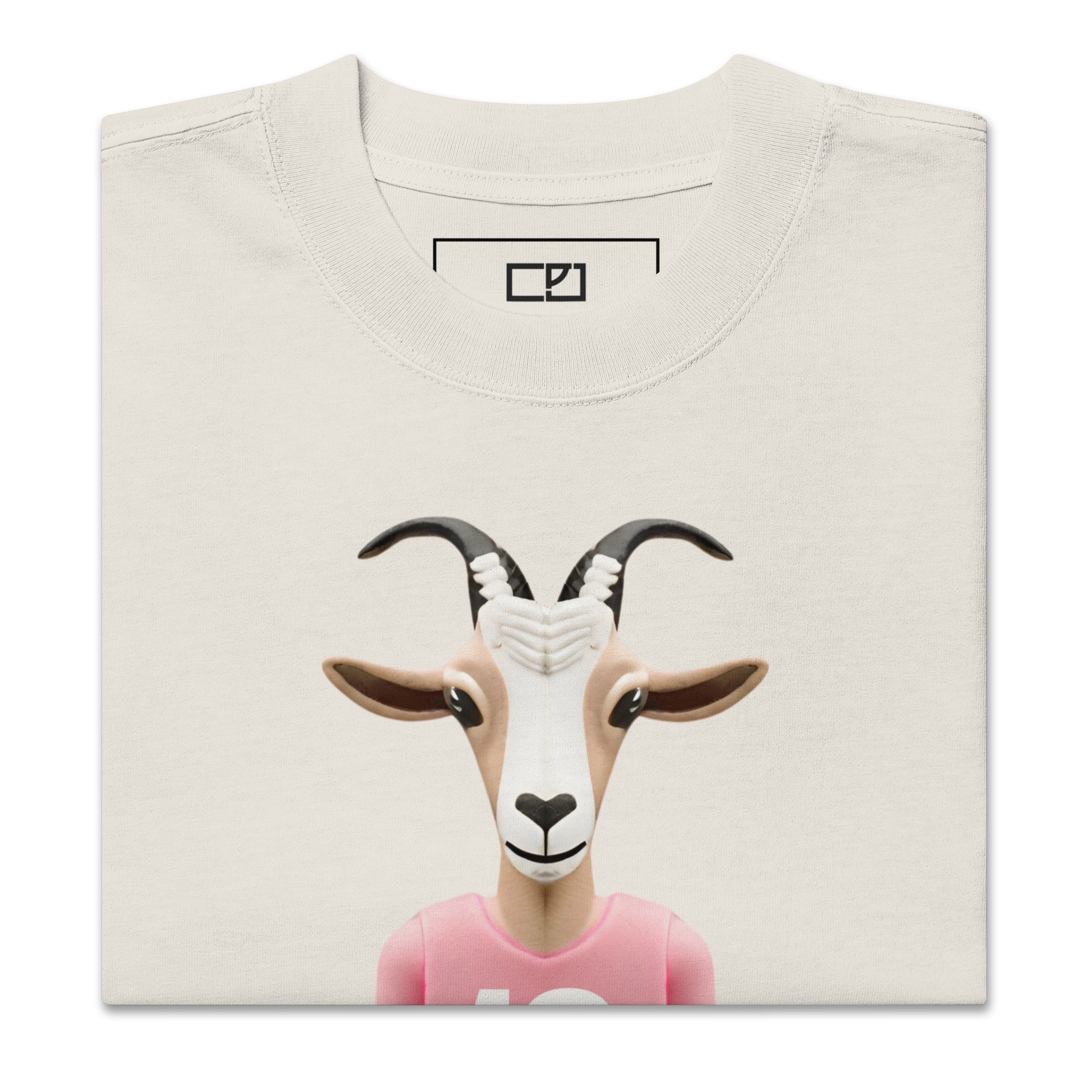 Minimalistic GOAT Oversized faded t-shirt