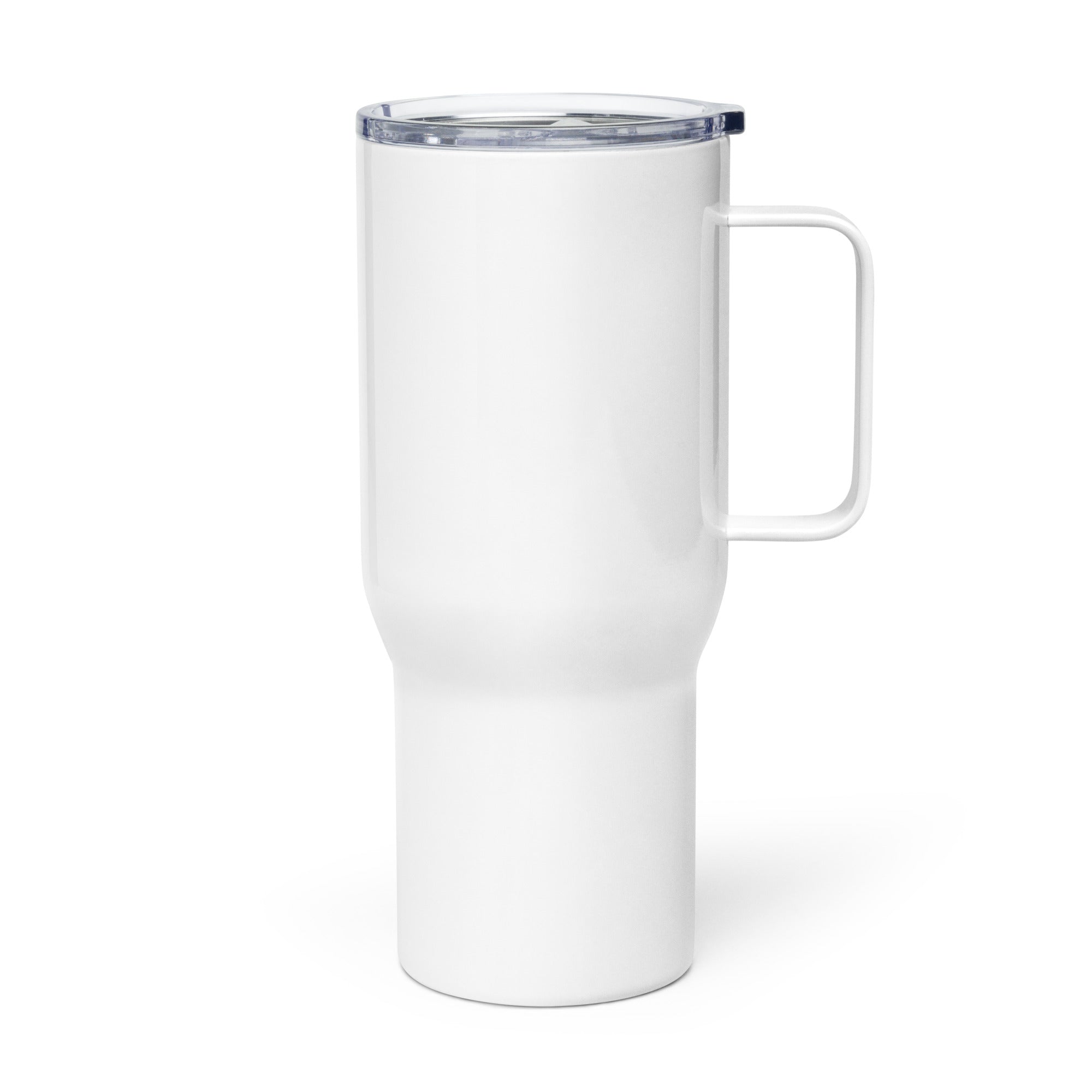 CLJ Badge Travel mug with a handle