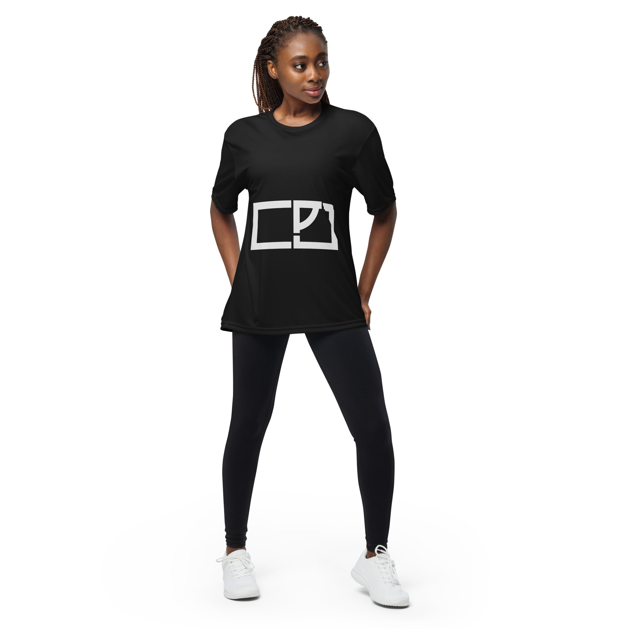 CLJ Logo White Unisex performance crew neck t-shirt