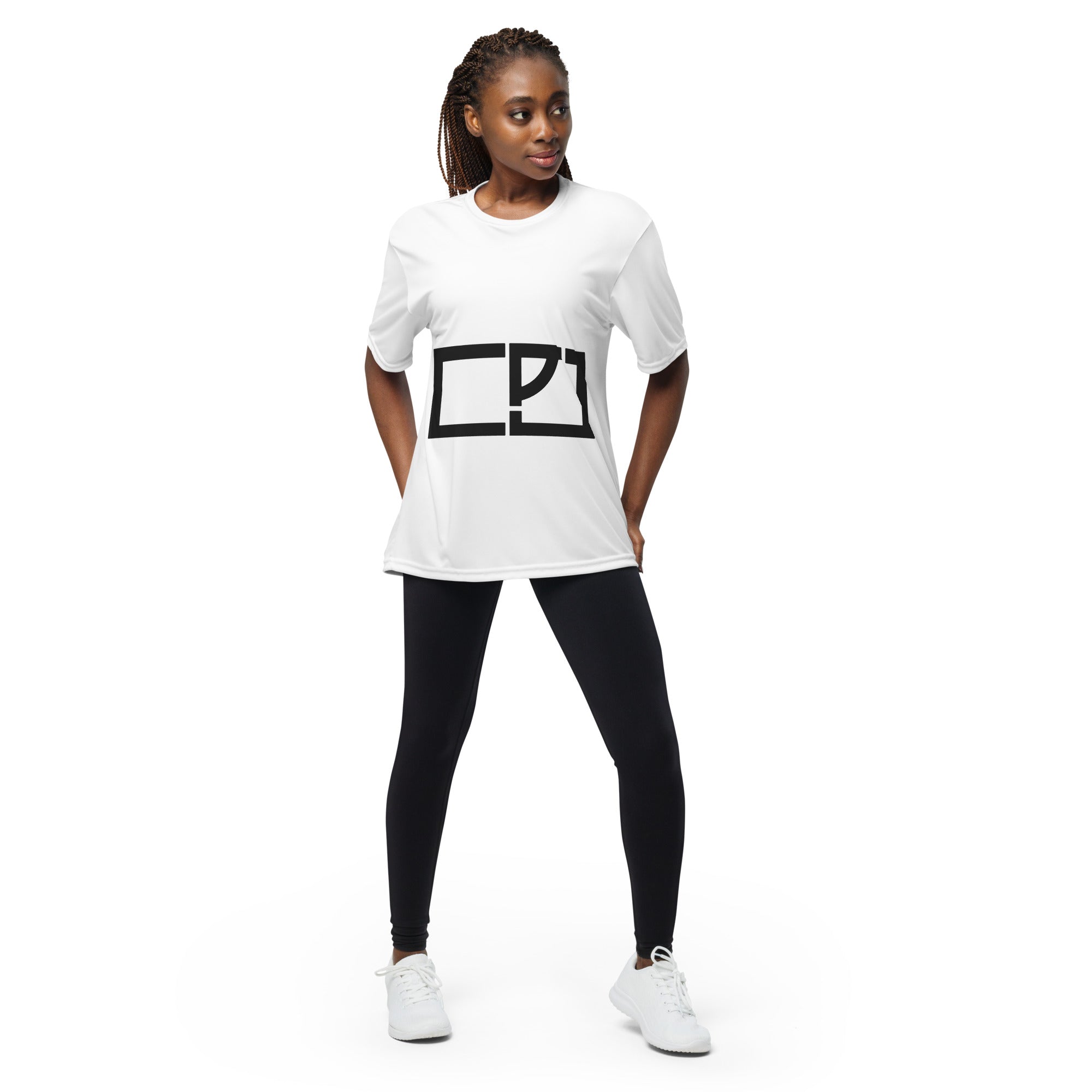 CLJ Logo Black Unisex performance crew neck t-shirt